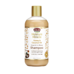 African Pride Moisture Miracle Honey & Coconut Oil Shampoo - For Natural Coils & Curls, Nourishes & Shines, Sulfate Free, Color Safe, 12 oz.
